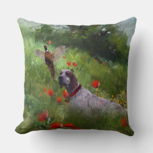 Almofada English Setter , caça aos faasant