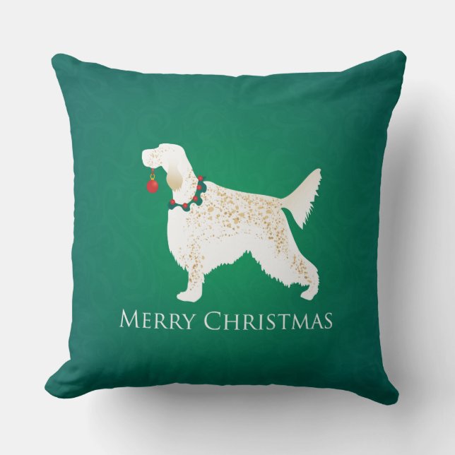 Almofada English Setter Felry Christmas Design (Frente)