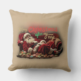 almofada engraçada do Papai Noel preguiçoso 