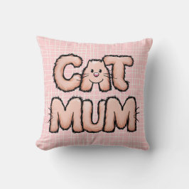 Almofada Engraçada e engraçada "mãe de gato" bigode dia de
