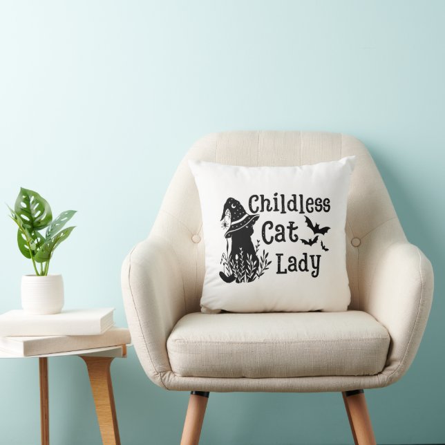 Almofada Engraçada Gatona Bonita do Dia das Bruxas (Cadeira)