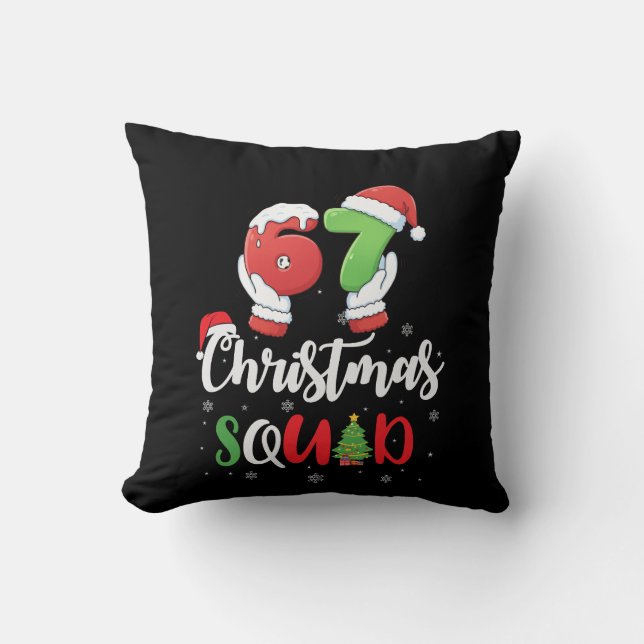 Almofada Engraçado 67 Seis Sete Brianrot Natal Esquadrão (Frente)
