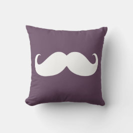 Almofada Engraçado bigode branco engraçado 26