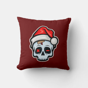 Almofada Engraçado Caveira de Natal, Estilo de Cartoon