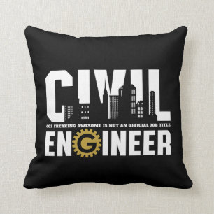 Almofada Engraçado Engenheiro de Engenharia Civil