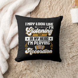 Almofada Engraçado escutar na minha cabeça Estou tocando Ac