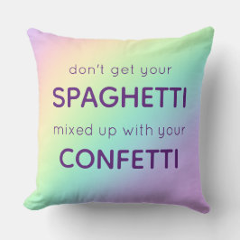 Almofada Engraçado Espaghetti e Confetti
