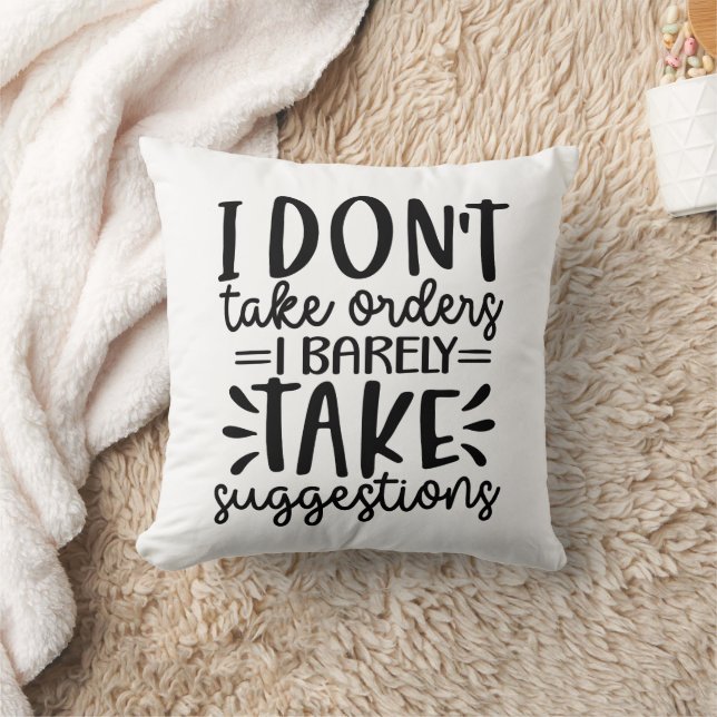 Almofada Engraçado eu não receber ordens (Cobertor)