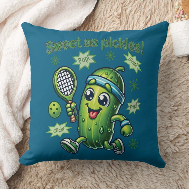 Almofada Engraçado Fofo Doce como Picles Pickleball (Cobertor)