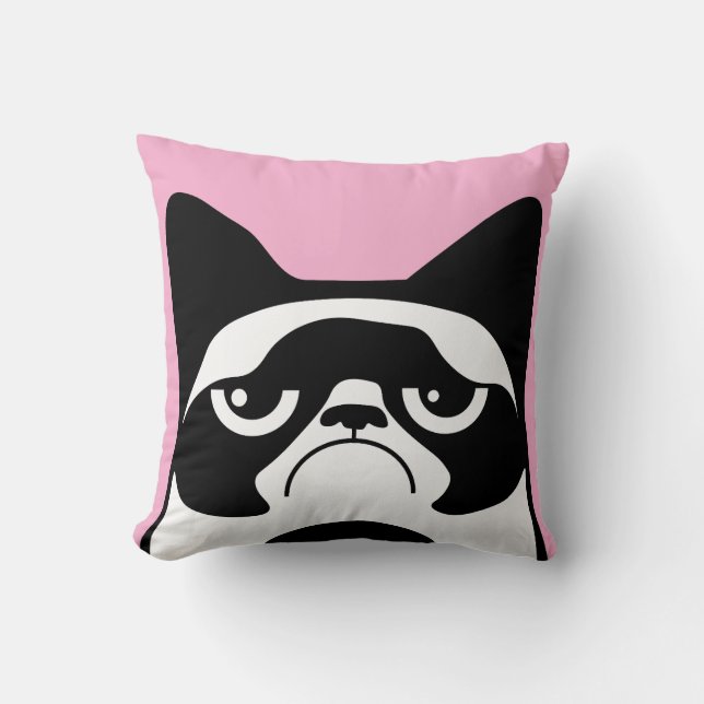 Almofada Engraçado Gato Irritado (Frente)