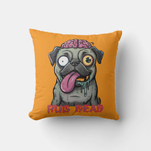 Almofada Engraçado Grafite Zombie Pug