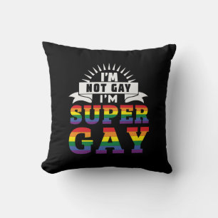Almofada Engraçado LGBTQ   Sou Super Gay   ORGULHO GAY