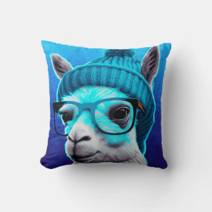 Almofada Engraçado Llama Alpaca Cute Animal Beanie Hat Glas