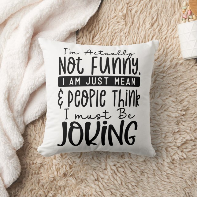 Almofada Engraçado, na verdade não sou engraçado (Cobertor)
