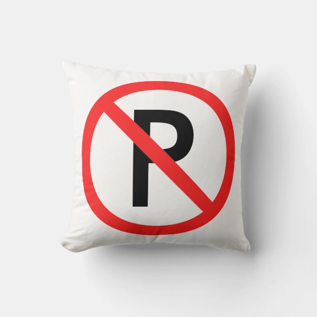 Almofada Engraçado nenhum estacionamento (Frente)