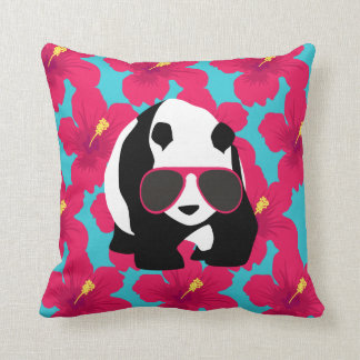 Almofada Engraçado Panda Bear Beach Bum Legal Óculos de sol