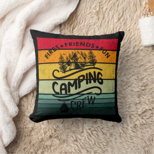 Almofada Engraçado pessoal de acampamento slogan divertidos