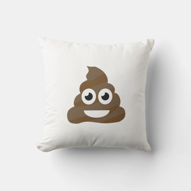 Almofada Engraçado Poop Emoji (Frente)