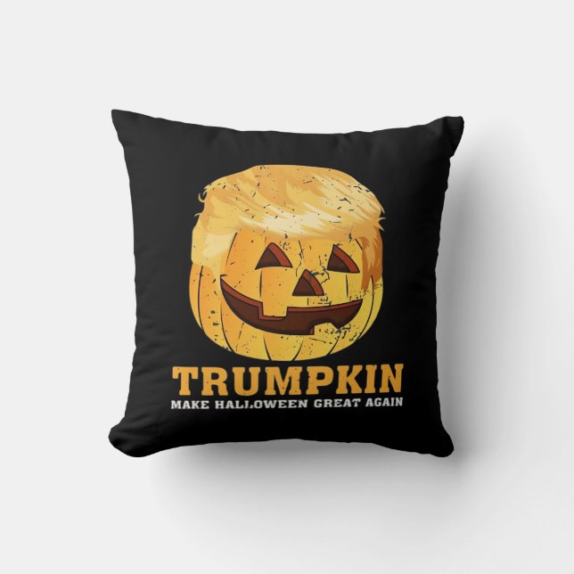 Almofada Engraçado Pumpkin Trumpkin Halloween (Frente)