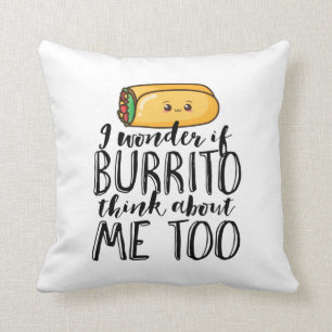 Almofada Engraçado Quote Burrito e Comida do México