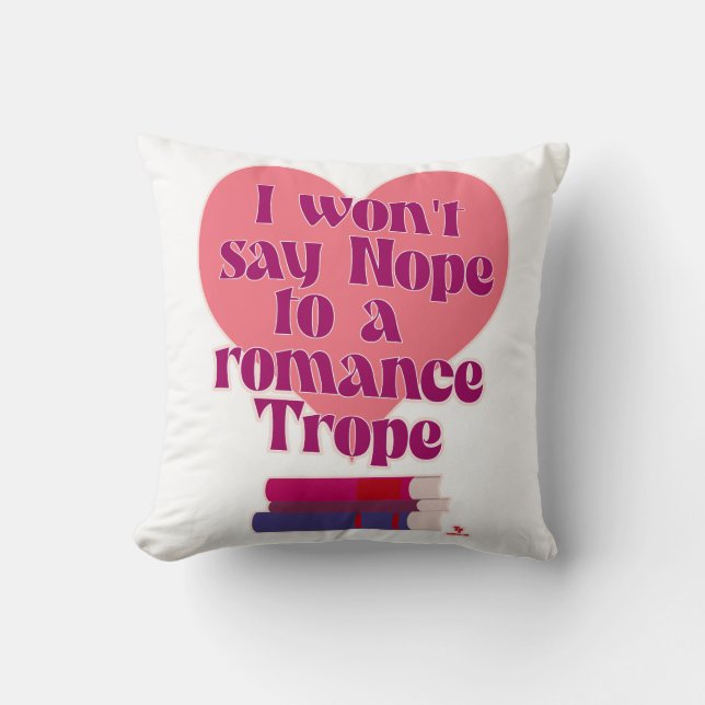 Almofada Engraçado Romance Trope Reader Love Motto (Frente)