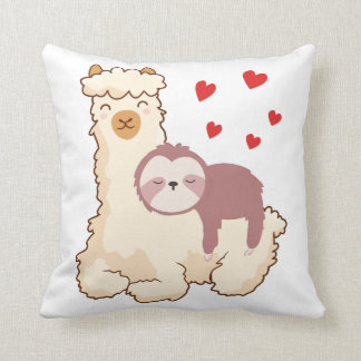 Almofada Engraçado Sloth Riding Lama Shirt Engraçado Alpaca