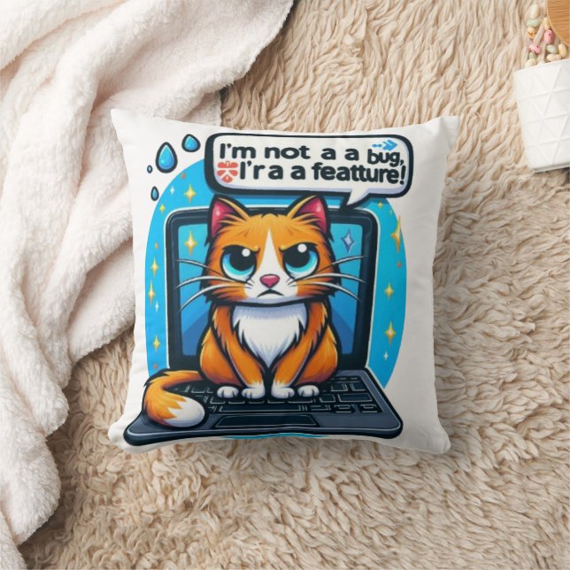 Almofada Engraçado Travesseiro de Memória Tech Cat | Decora (Cobertor)