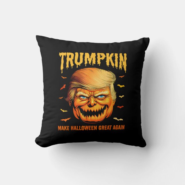 Almofada Engraçado Usa Pumpkin Trumpkin Faz Excelente De Ha (Frente)