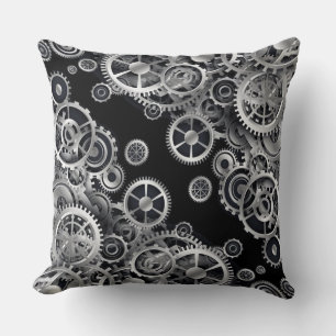 Almofada Engrenagens de prata 2 de Steampunk