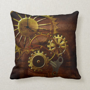 Almofada Engrenagens e tubulações de Steampunk