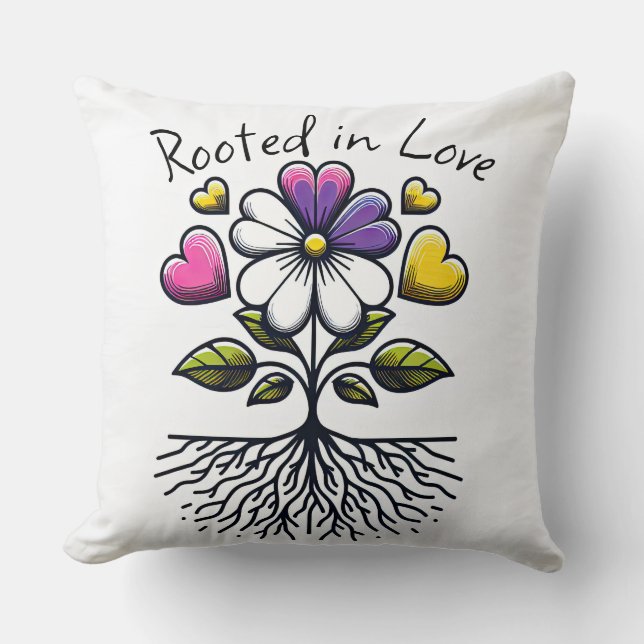 Almofada Enraizado no amor (Frente)