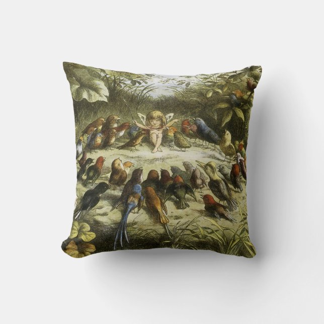 Almofada "Ensaio no Fairyland" por Richard Doyle - (Frente)
