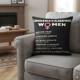 Almofada Entendendo as mulheres nojentas Memória Humorosa D