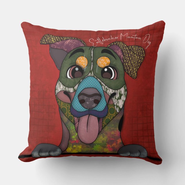 Almofada Entlebucher Mountain Dog Travesseiro decorativo pi (Frente)