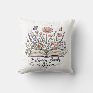Almofada Entre livros e flores amante de livros leitor