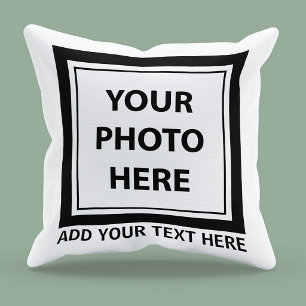 Almofada Enviar imagem foto & adicionar texto – Personaliza