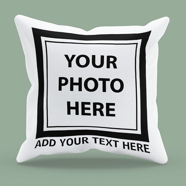 Almofada Enviar imagem foto & adicionar texto – Personaliza (Criador carregado)