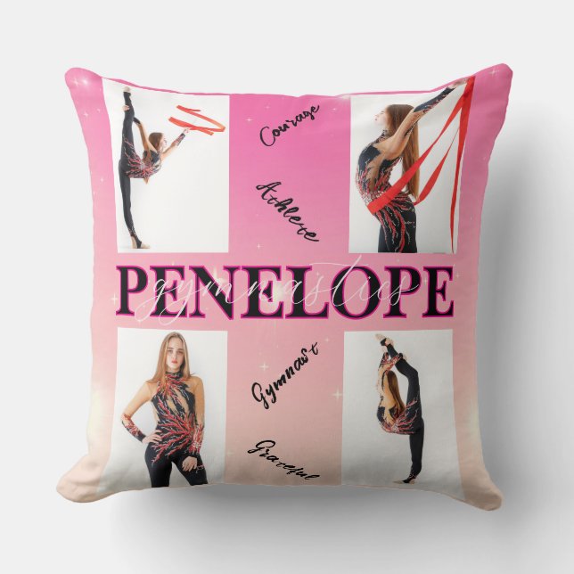 Almofada Envolvimento de Fotografias Rosa 4 Envolvidas (Frente)