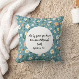 Almofada Ephesians 2:8 Christian Throw Pillow