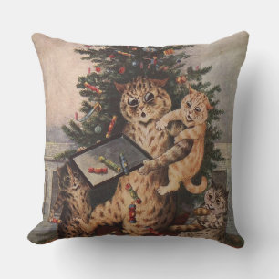 Almofada Época de Natal na Gatolândia de Louis Wain