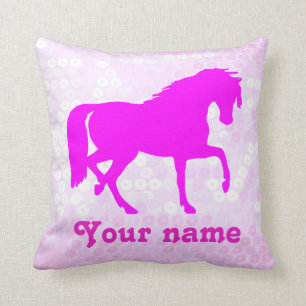 Almofada Equestrian bonito com seu nome