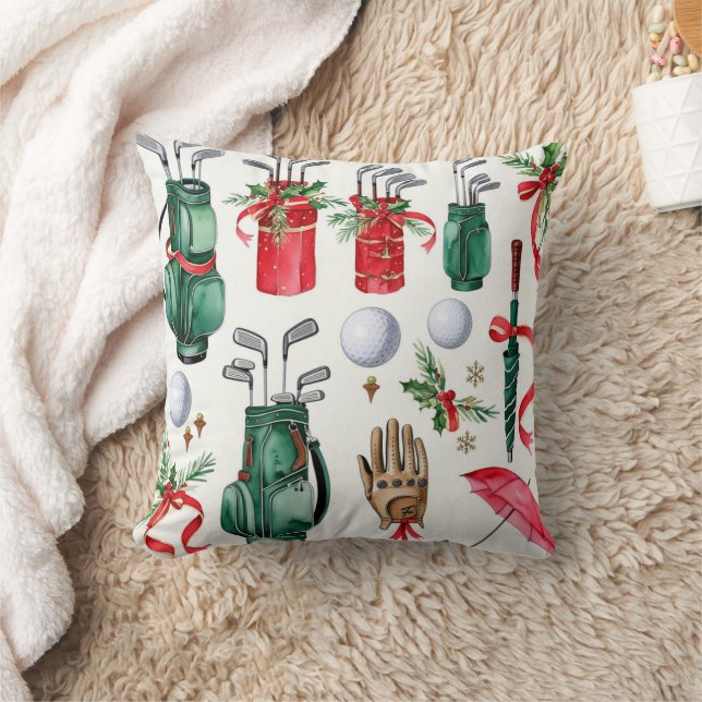 Almofada Equipamento de golfe decoração de Natal para golfi (Cobertor)