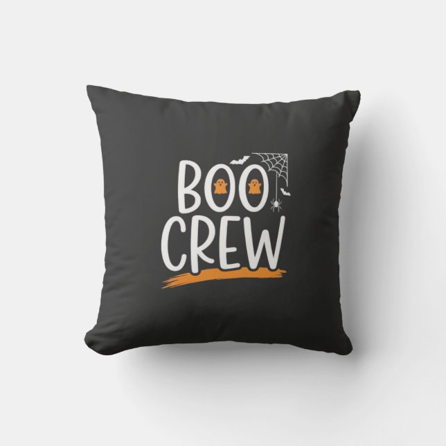 Almofada Equipe Boo Design de Fantasma de Halloween_1 (Frente)