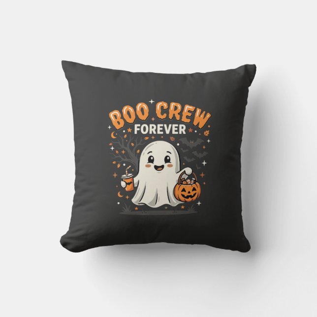 Almofada Equipe Boo para Sempre Design de Fantasma de Hallo (Frente)