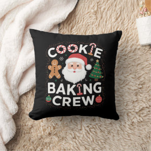 Almofada Equipe de Preparação de Biscoitos de Natal Família