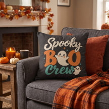 Equipe Spooky Boo Halloween Fantasma Retro
