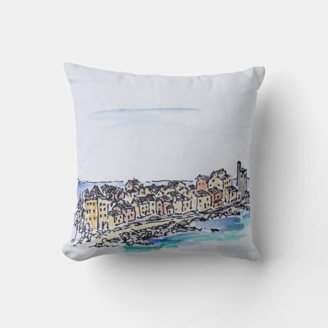 Almofada Erbalunga e o Mediterrâneo| Córsega, França (Frente)