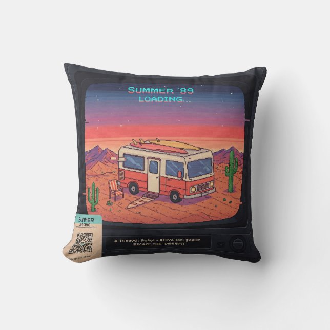 Almofada Erro de Verão Retroativo 404 T-Shirt | Arte com fa (Frente)