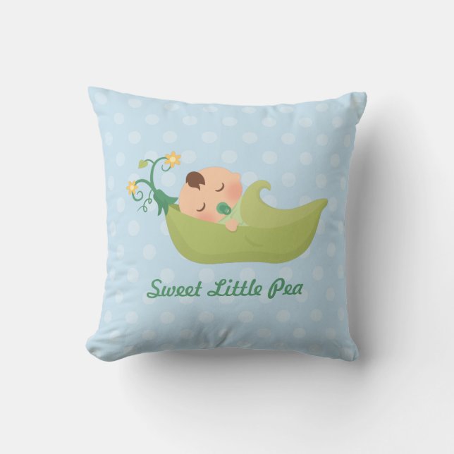 Almofada Ervilha doce em uma decoração da sala do berçário (Frente)