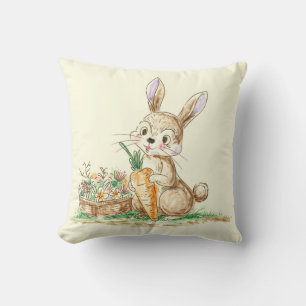 Almofada Esboço de desenho animado coelho coelho bonito